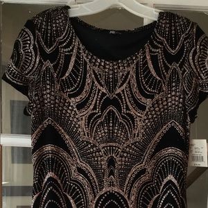 Black and Gold Cocktail Dress